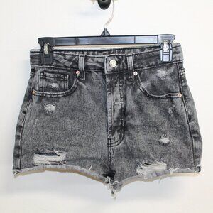 Wild Fable Black Distressed Denim Shorts Size 0